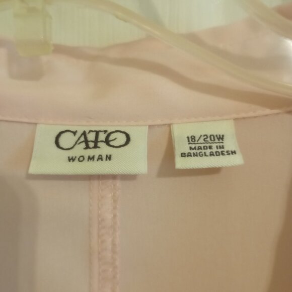 Pretty Pink Button Front Blouse Womens sz 18/20W - Picture 7 of 9